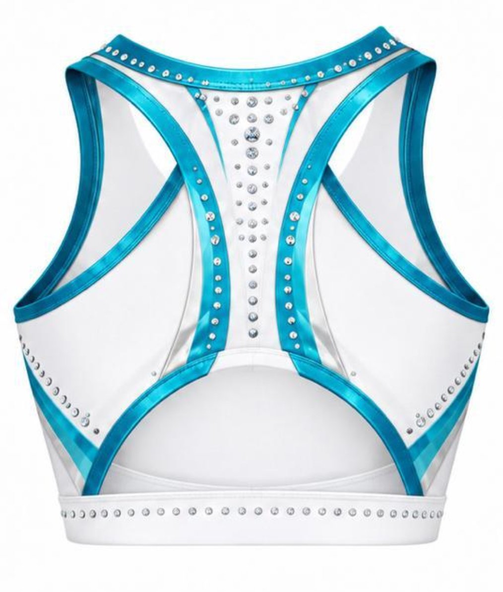 Cheer Industry White Sports Bra, Foto 2 de 2